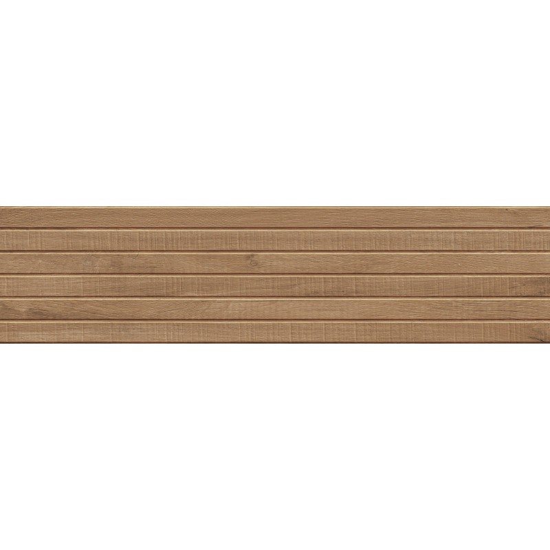 Mexen Western Wood Gres émaillé rectifié noyer G1, carreau mural aspect bois 120 x 30 cm, mat - TL702-120-030-54