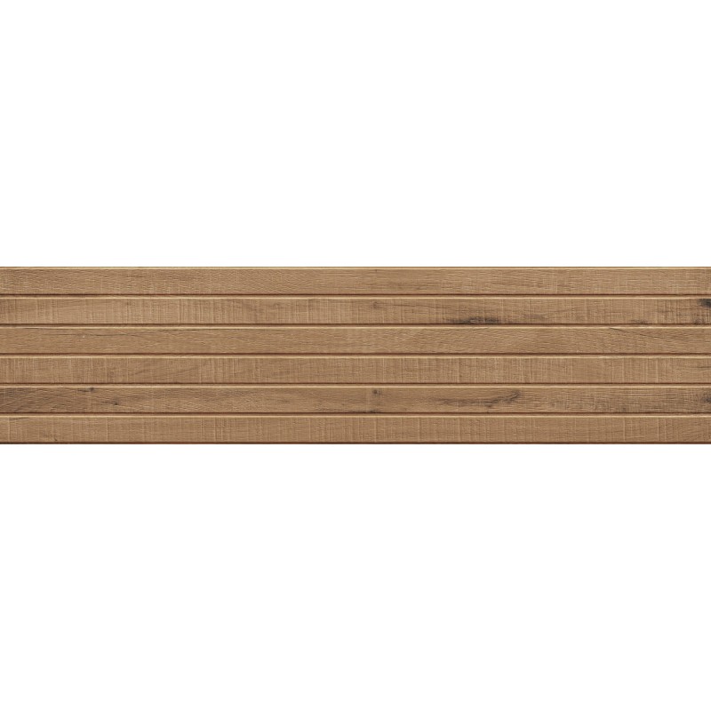 Mexen Western Wood Gres émaillé rectifié noyer G1, carreau mural aspect bois 120 x 30 cm, mat - TL702-120-030-54