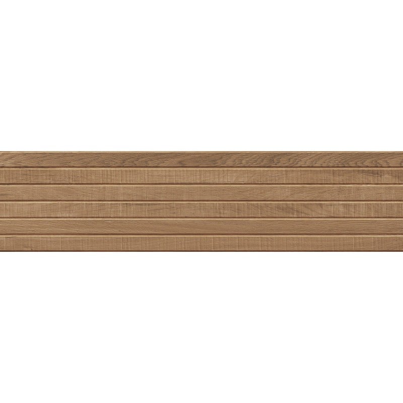 Mexen Western Wood Gres émaillé rectifié noyer G1, carreau mural aspect bois 120 x 30 cm, mat - TL702-120-030-54
