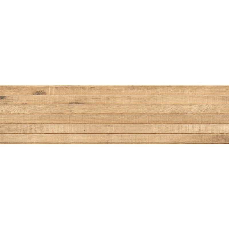 Mexen Western Wood Grès beige émaillé rectifié G1, carreau mural imitation bois 120 x 30 cm, mat - TL702-120-030-55