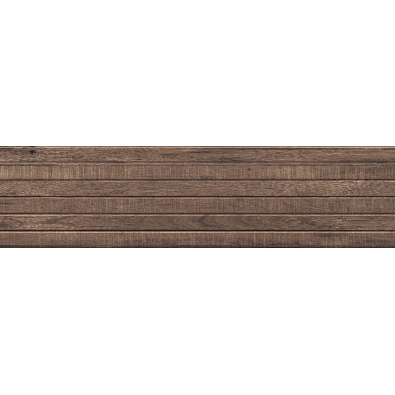 Mexen Western Wood Carreau en gré cérame émaillé rectifié Choco G1, imitation bois, mural 120 x 30 cm, mat
