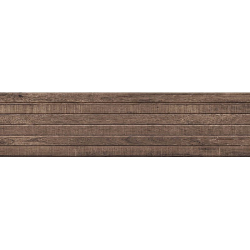 Mexen Western Wood Choco grès émaillé rect. G1, carreau mural effet bois 120 x 30 cm, mat - TL702-120-030-56