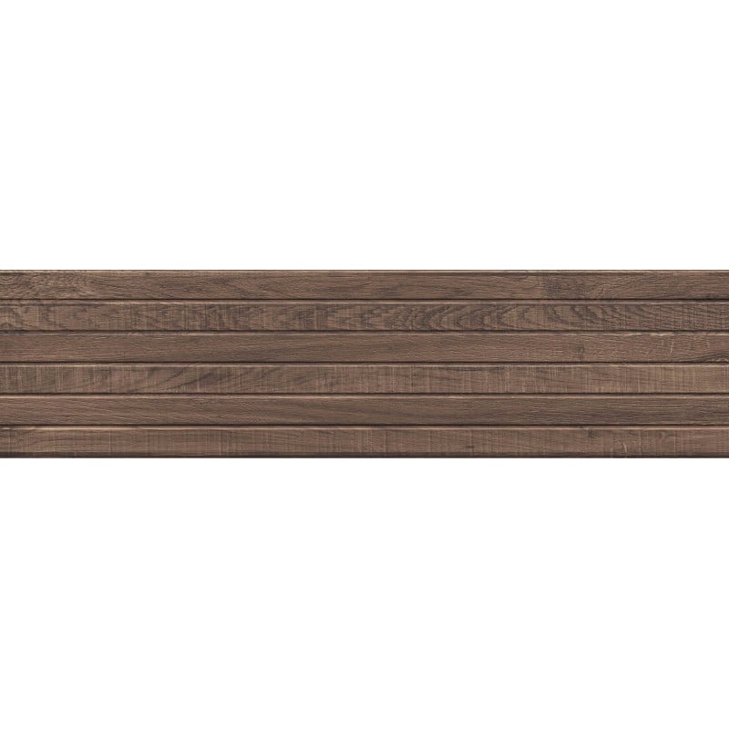 Mexen Western Wood Choco grès émaillé rect. G1, carreau mural effet bois 120 x 30 cm, mat - TL702-120-030-56