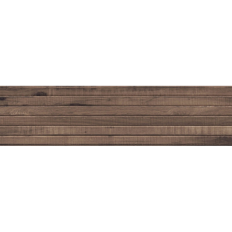 Mexen Western Wood Carreau en gré cérame émaillé rectifié Choco G1, imitation bois, mural 120 x 30 cm, mat
