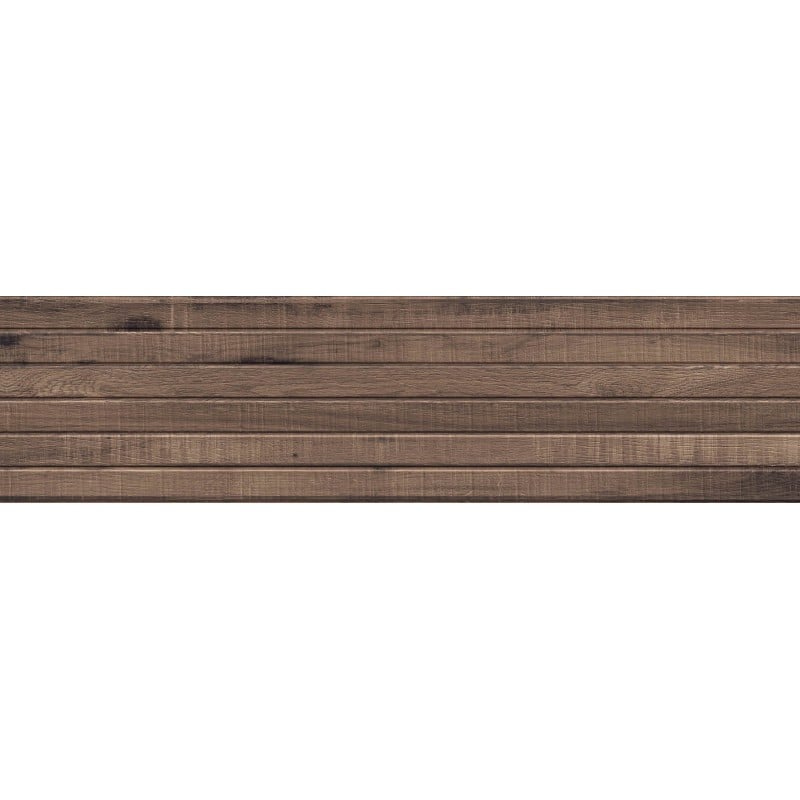 Mexen Western Wood Choco grès émaillé rect. G1, carreau mural effet bois 120 x 30 cm, mat - TL702-120-030-56