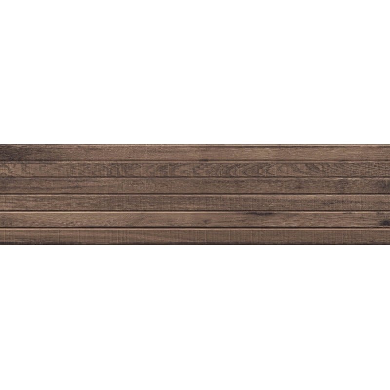 Mexen Western Wood Choco grès émaillé rect. G1, carreau mural effet bois 120 x 30 cm, mat - TL702-120-030-56