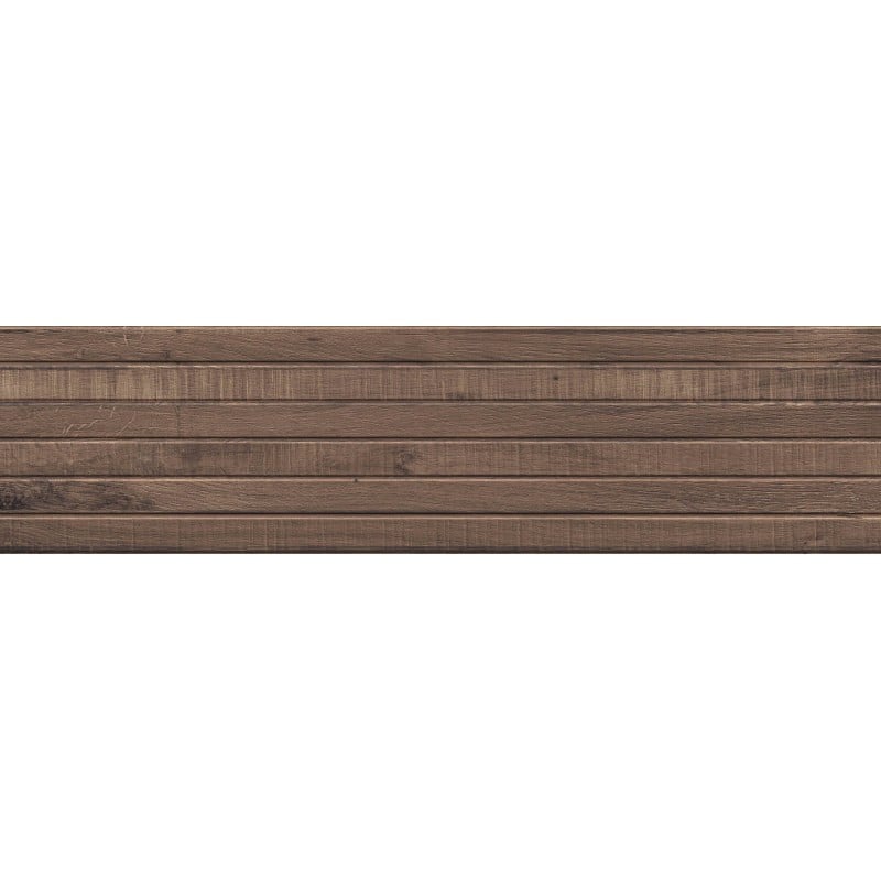 Mexen Western Wood Choco grès émaillé rect. G1, carreau mural effet bois 120 x 30 cm, mat - TL702-120-030-56