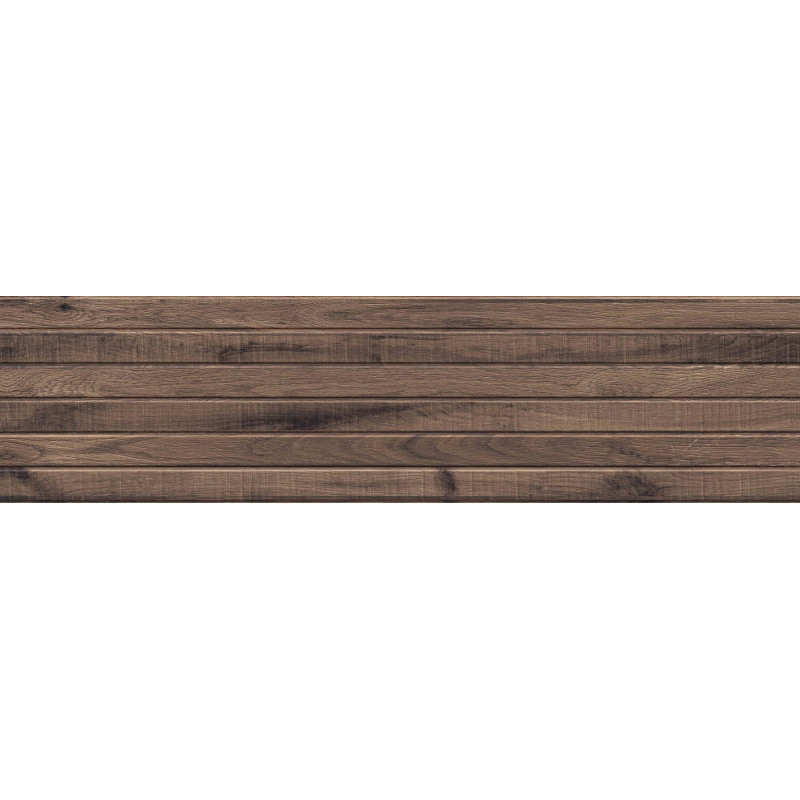 Mexen Western Wood Carreau en gré cérame émaillé rectifié Choco G1, imitation bois, mural 120 x 30 cm, mat