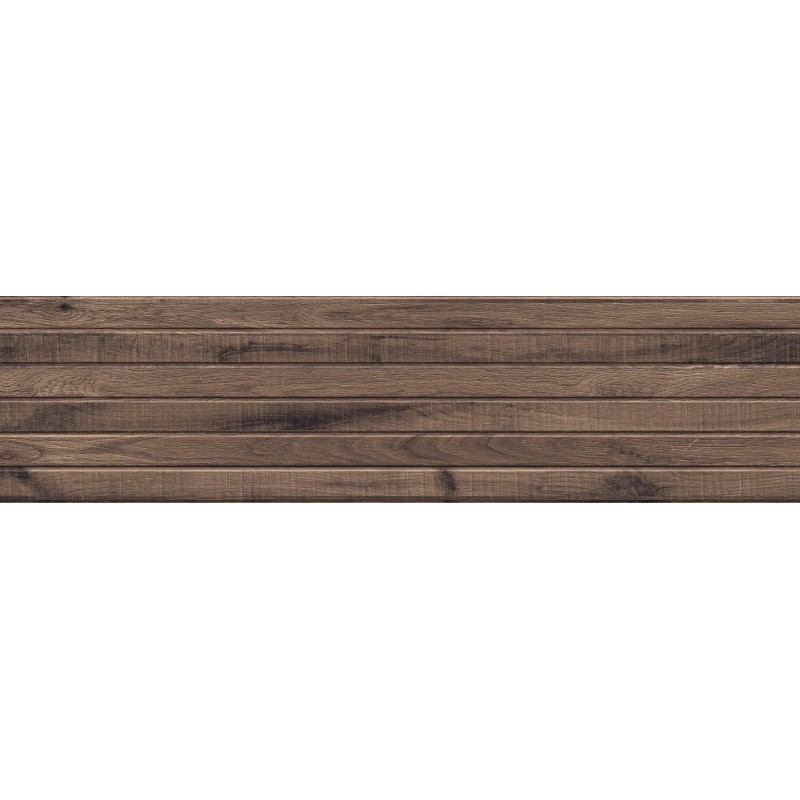 Mexen Western Wood Choco grès émaillé rect. G1, carreau mural effet bois 120 x 30 cm, mat - TL702-120-030-56