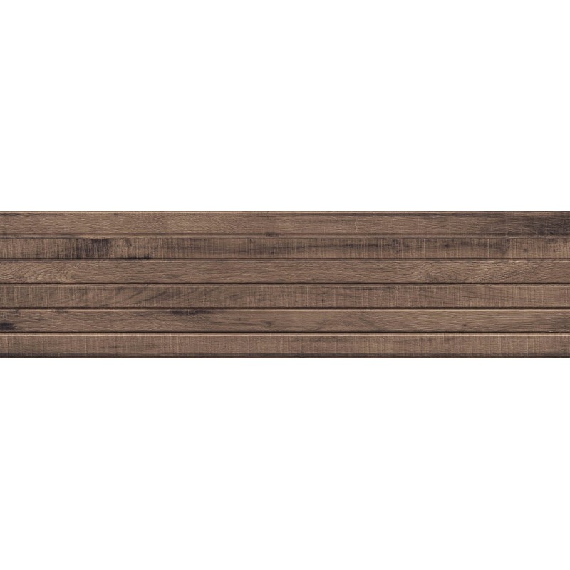 Mexen Western Wood Choco grès émaillé rect. G1, carreau mural effet bois 120 x 30 cm, mat - TL702-120-030-56