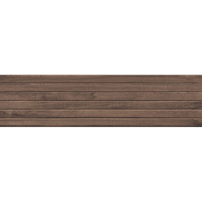 Mexen Western Wood Carreau en gré cérame émaillé rectifié Choco G1, imitation bois, mural 120 x 30 cm, mat