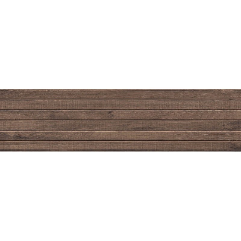 Mexen Western Wood Choco grès émaillé rect. G1, carreau mural effet bois 120 x 30 cm, mat - TL702-120-030-56