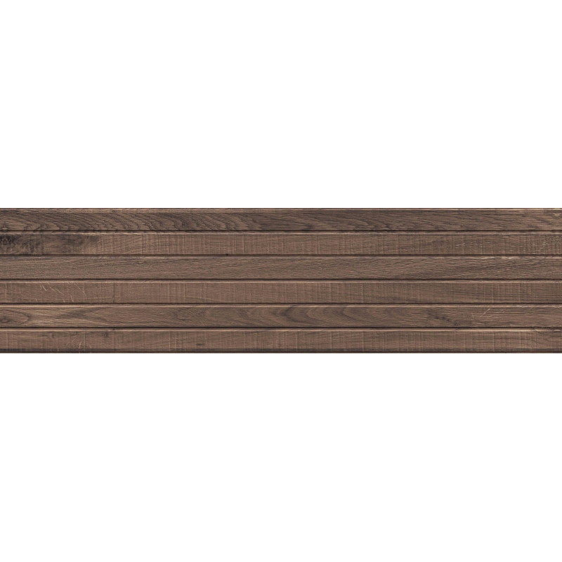 Mexen Western Wood Carreau en gré cérame émaillé rectifié Choco G1, imitation bois, mural 120 x 30 cm, mat
