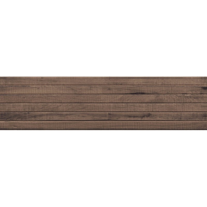 Mexen Western Wood Choco grès émaillé rect. G1, carreau mural effet bois 120 x 30 cm, mat - TL702-120-030-56