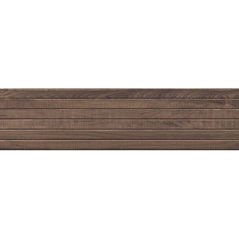 Mexen Western Wood Choco grès émaillé rect. G1, carreau mural effet bois 120 x 30 cm, mat - TL702-120-030-56