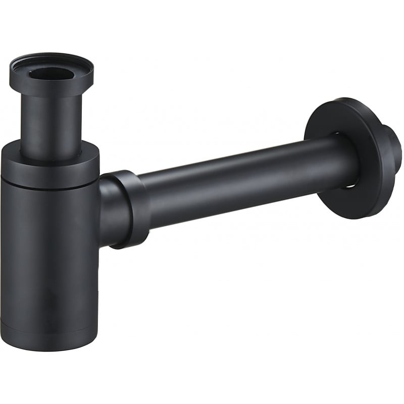 Mexen demi-siphon de lavabo rond, noir - 79950-70