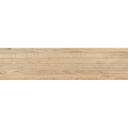 Mexen Western Wood Carreau murale aspect bois 120 x 30 cm, Miele, grès émaillé rectifié mat - TL702-120-030-57