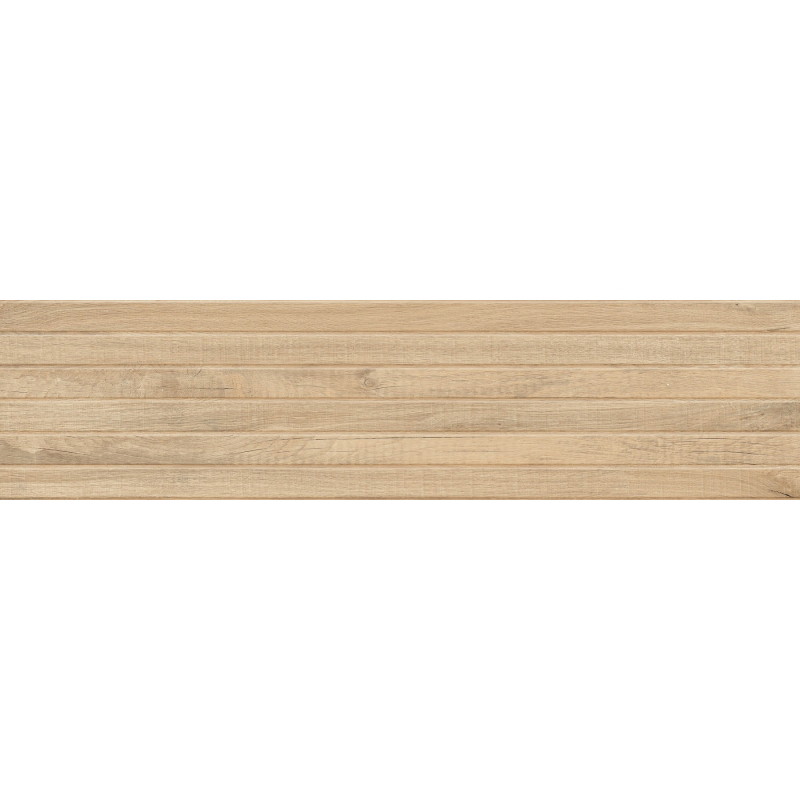 Mexen Western Wood Carreau murale aspect bois 120 x 30 cm, Miele, grès émaillé rectifié mat - TL702-120-030-57