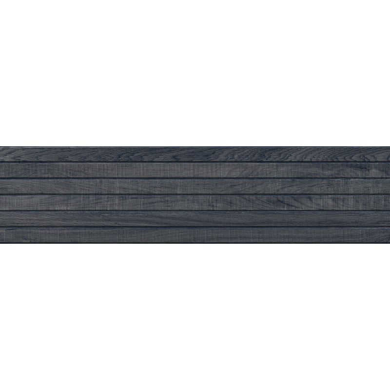 Mexen Western Wood Nero grès émaillé rectifié G1, carreau mural aspect bois 120 x 30 cm, mat - TL702-120-030-58