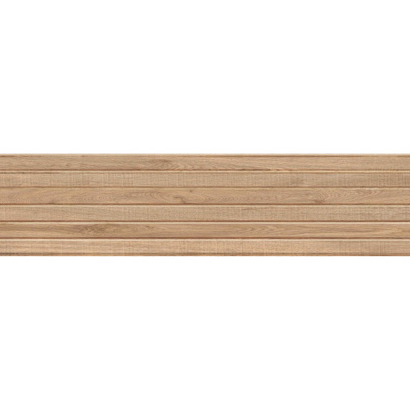 Mexen Mulberry Wood Honey grès émaillé rectifié G1, carreau mural aspect bois 120 x 30 cm, mat - TL703-120-030-51
