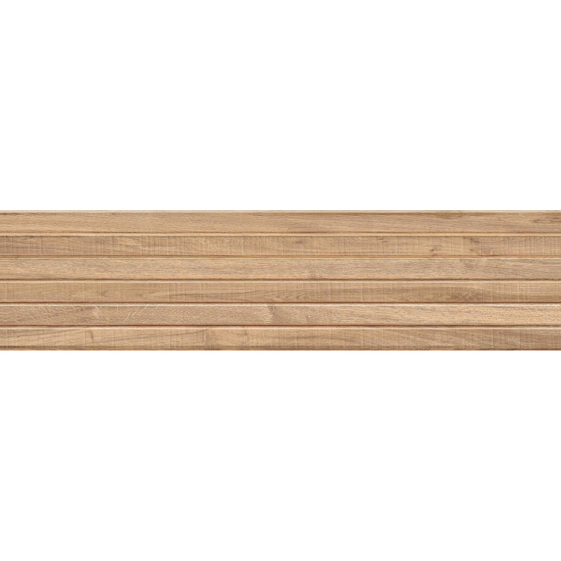 Mexen Mulberry Wood Honey grès émaillé rectifié G1, carreau mural imitation bois 120 x 30 cm, mat - TL703-120-030-51