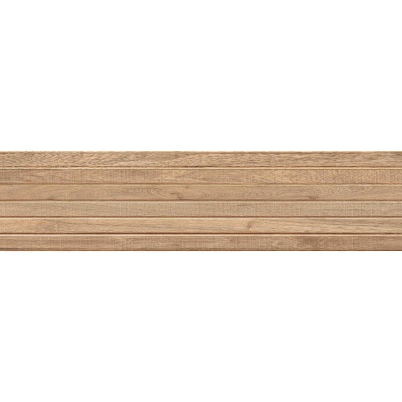 Mexen Mulberry Wood Honey grès émaillé rectifié G1, carreau mural aspect bois 120 x 30 cm, mat - TL703-120-030-51