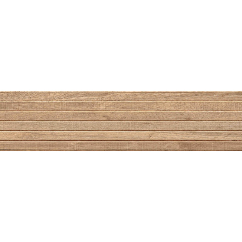 Mexen Mulberry Wood Honey grès émaillé rectifié G1, carreau mural imitation bois 120 x 30 cm, mat - TL703-120-030-51