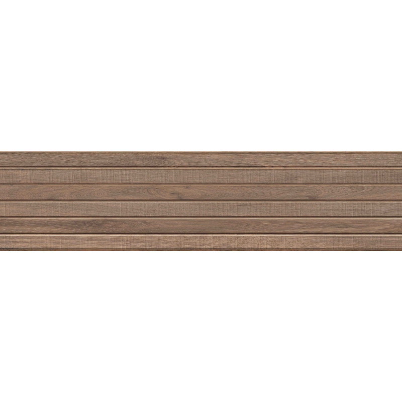 Mexen Mulberry Wood Grès émaillé brun rect. G1, carreau mural aspect bois 120 x 30 cm, mat - TL703-120-030-50