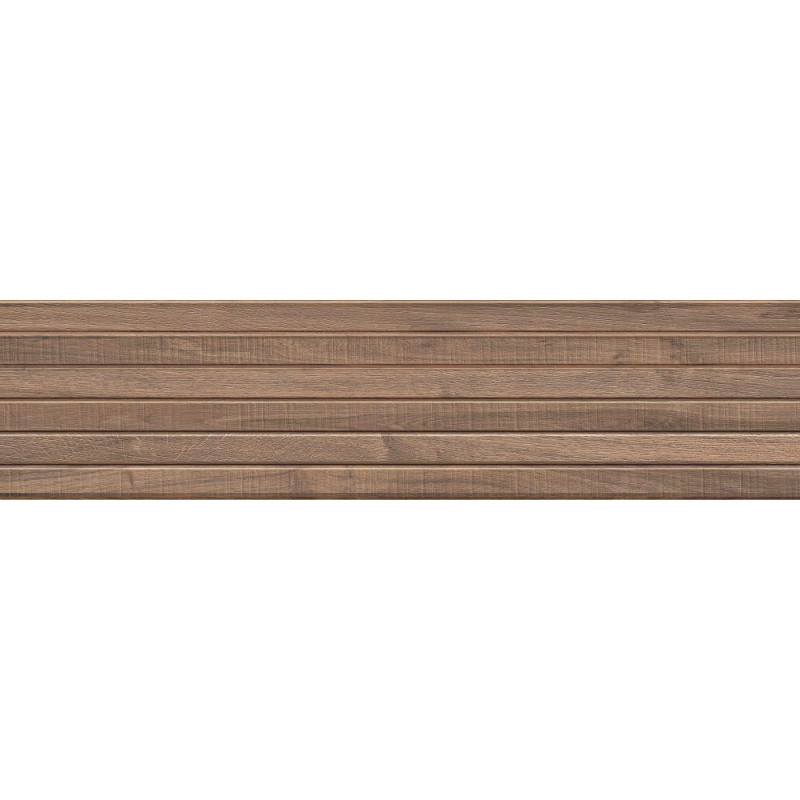 Mexen Mulberry Wood Grès émaillé brun rect. G1, carreau mural aspect bois 120 x 30 cm, mat - TL703-120-030-50