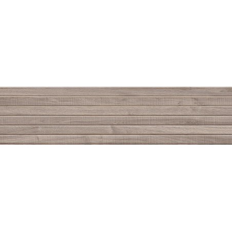 Mexen Mulberry Wood Tortora grès émaillé rect. G1, carreau mural aspect bois 120 x 30 cm, mat - TL703-120-030-52