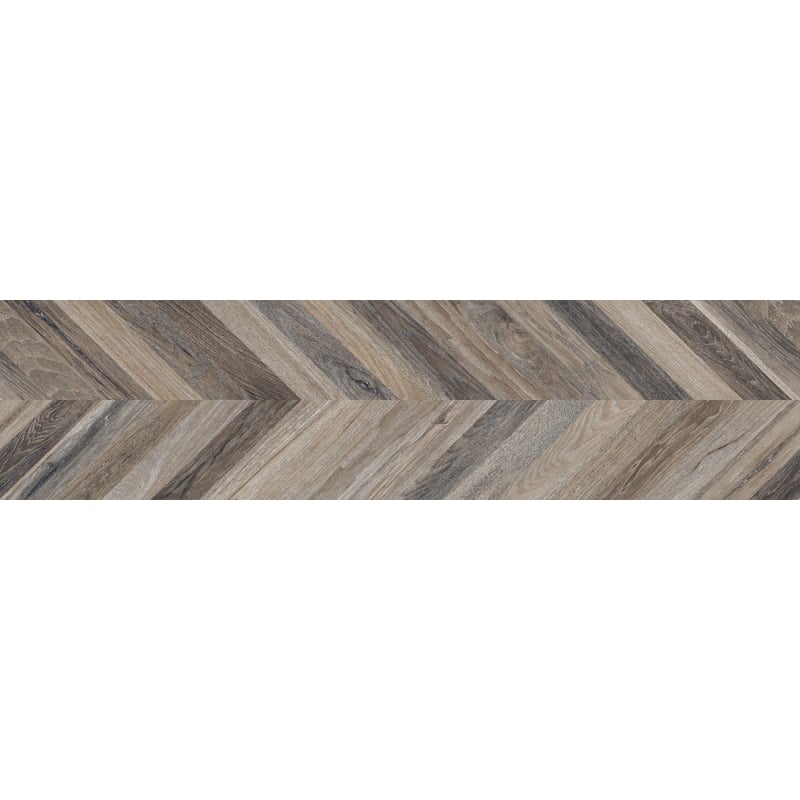 Mexen Native Grès noir émaillé rectifié G1, carreau effet bois pour sol et mur 120 x 30 cm, carving - TL704-120-030-00
