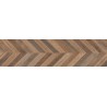 Mexen Native Grès brun émaillé rectifié G1, carreau imitation bois pour sol et mur 120 x 30 cm, carving - TL704-120-030-01