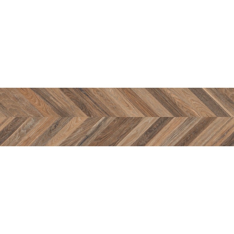 Mexen Native Grès brun émaillé rectifié G1, carreau imitation bois pour sol et mur 120 x 30 cm, carving - TL704-120-030-01