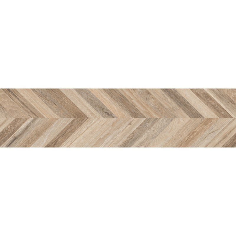 Mexen Native Miele grès émaillé rectifié. G1, carreau effet bois sol-mur 120 x 30 cm, carving - TL704-120-030-03