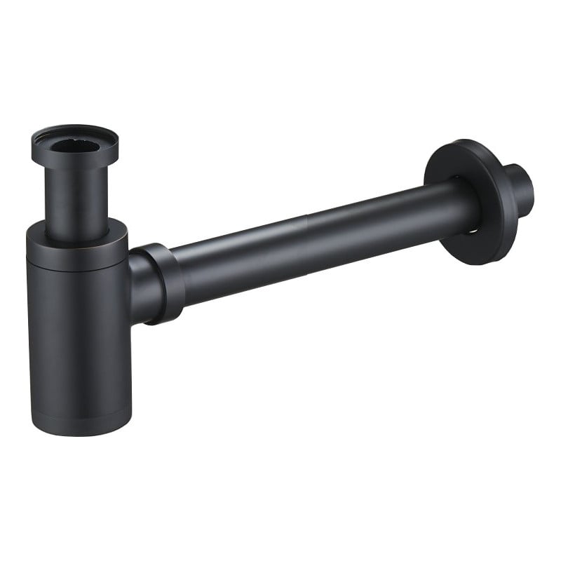 Mexen demi-siphon rond pour lavabo, Noire antique - 79950-79