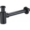 Mexen demi-siphon rond pour lavabo, Noire antique - 79950-79