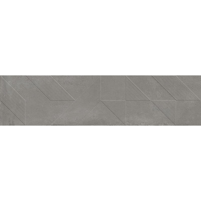 Mexen Lassa Spiga Steel grès émaillé rectifié G1, carreau mural 120 x 30 cm, mat - TL705-120-030-53