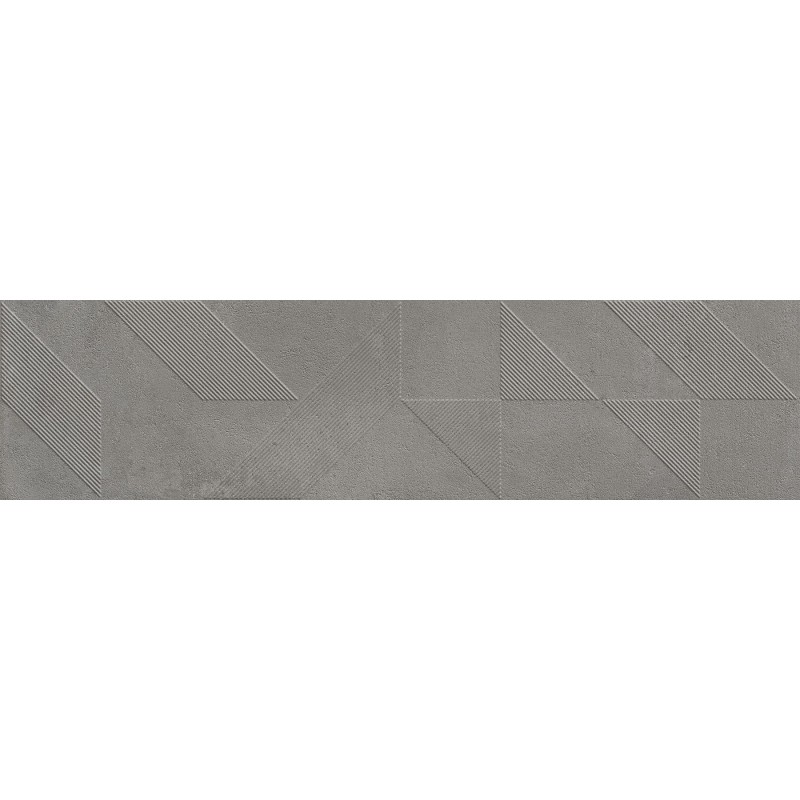 Mexen Lassa Spiga Steel grès émaillé rectifié G1, carreau mural 120 x 30 cm, mat - TL705-120-030-53