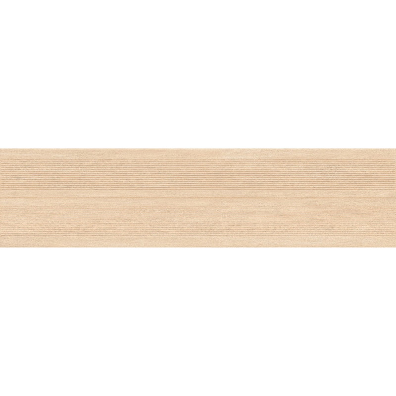 Mexen Prestige Wood Crème grès émaillé rectifié G1, carreau mural effet bois 120 x 30 cm, mat - TL706-120-030-52