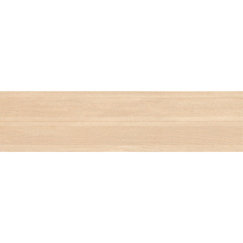 Mexen Prestige Wood Crème grès émaillé rectifié G1, carreau mural effet bois 120 x 30 cm, mat - TL706-120-030-52
