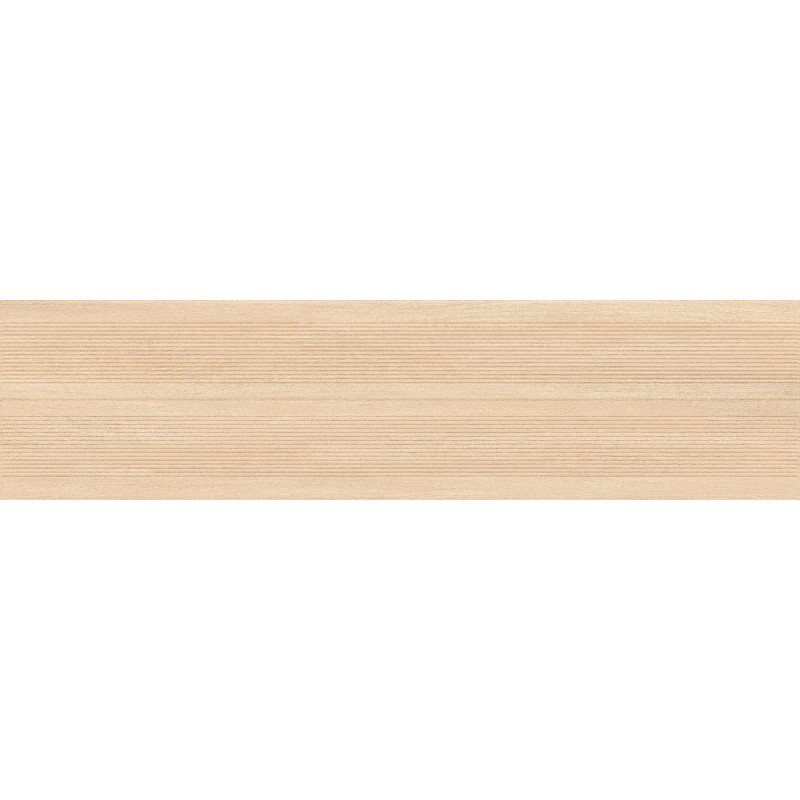 Mexen Prestige Wood Crème grès émaillé rectifié G1, carreau mural effet bois 120 x 30 cm, mat - TL706-120-030-52