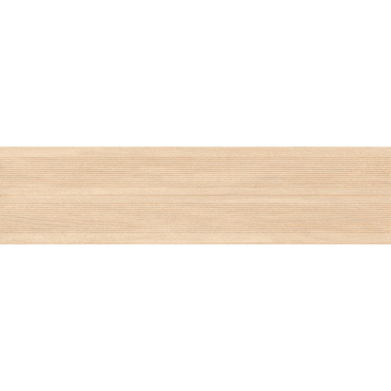 Mexen Prestige Wood Crème grès émaillé rectifié G1, carreau mural effet bois 120 x 30 cm, mat - TL706-120-030-52