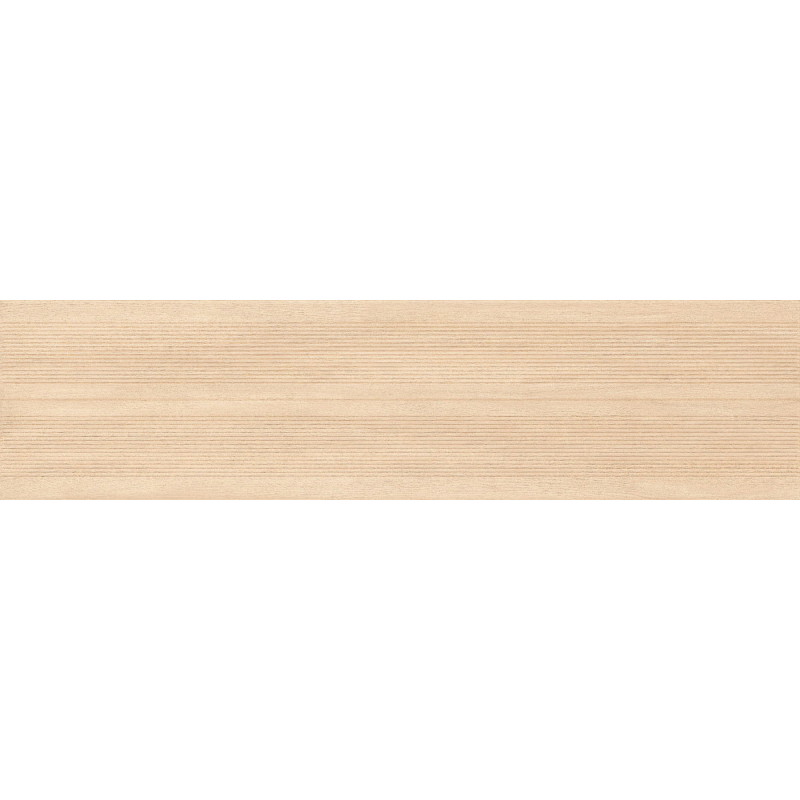 Mexen Prestige Wood Crème grès émaillé rectifié G1, carreau mural effet bois 120 x 30 cm, mat - TL706-120-030-52