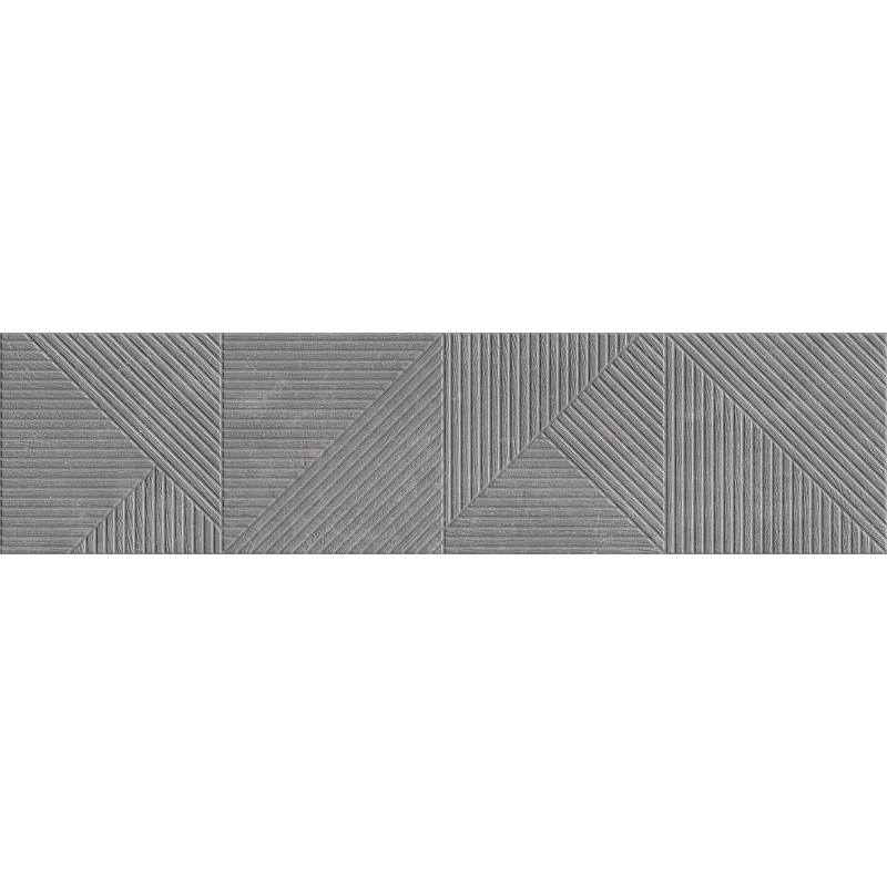 Mexen Magnifica Avenue Nero grès émaillé rectifié G1, carreau mural 120 x 30 cm, mat - TL707-120-030-51