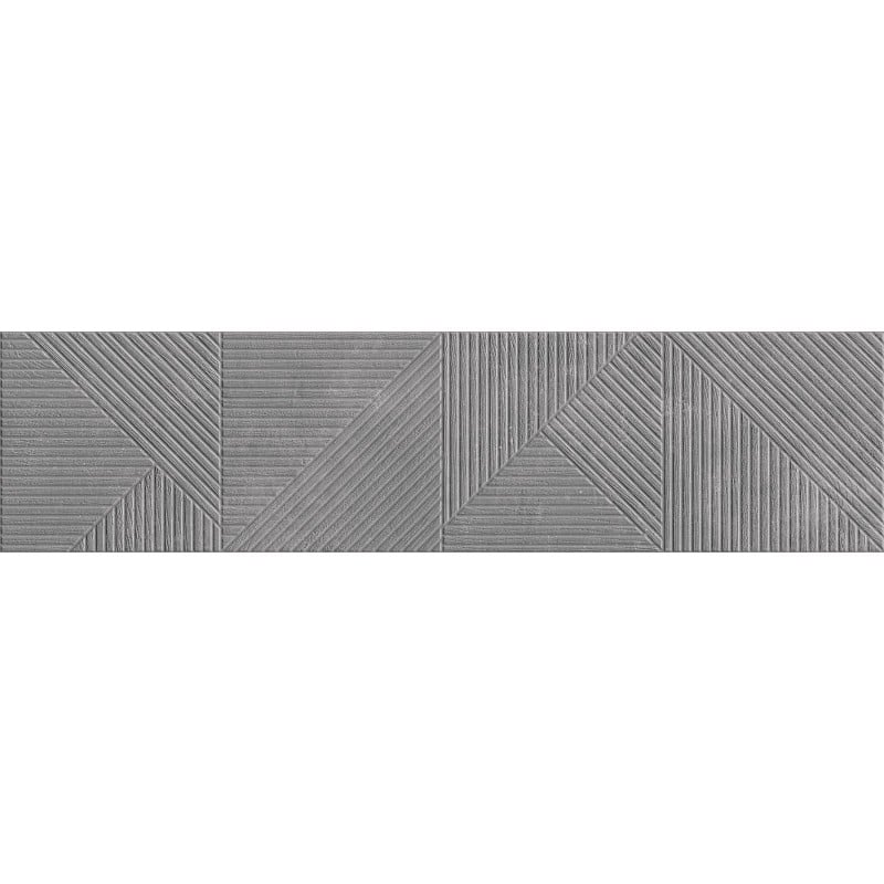 Mexen Magnifica Avenue Nero grès émaillé rectifié G1, carreau mural 120 x 30 cm, mat - TL707-120-030-51