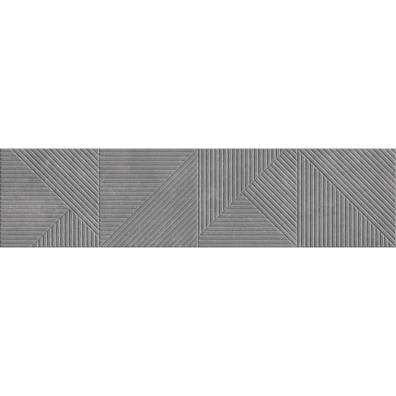 Mexen Magnifica Avenue Nero grès émaillé rectifié G1, carreau mural 120 x 30 cm, mat - TL707-120-030-51