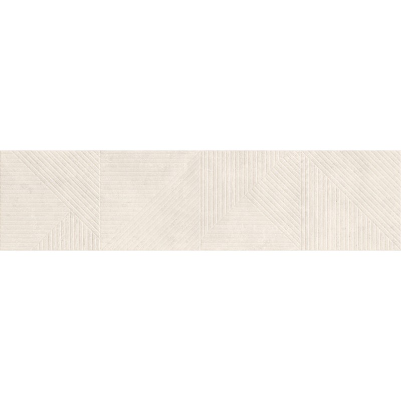Mexen Magnifica Avenue Talc grès émaillé rectifié G1, carreau mural 120 x 30 cm, mat - TL707-120-030-52