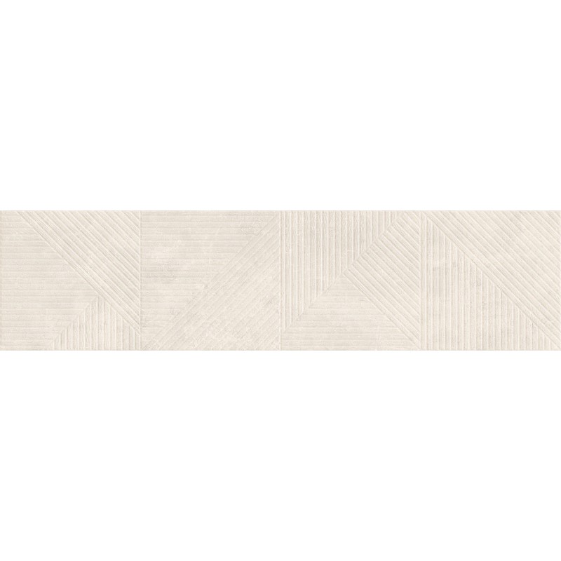 Mexen Magnifica Avenue Talc grès émaillé rectifié G1, carreau mural 120 x 30 cm, mat - TL707-120-030-52