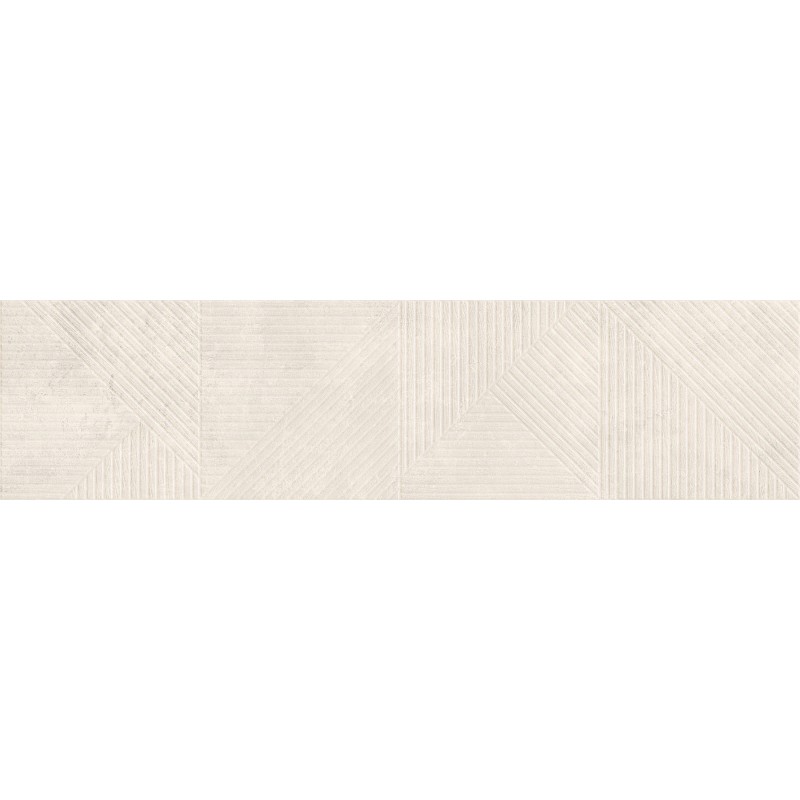 Mexen Magnifica Avenue Talc grès émaillé rectifié G1, carreau mural 120 x 30 cm, mat - TL707-120-030-52