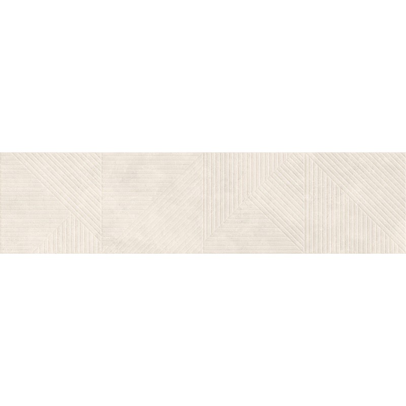 Mexen Magnifica Avenue Talc grès émaillé rectifié G1, carreau mural 120 x 30 cm, mat - TL707-120-030-52